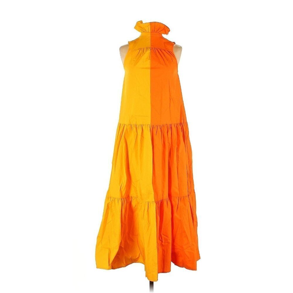 NWT CHRISTOPHER JOHN ROGERS x TARGET Sleeveless Ruffle Two-tone Tiered Dress XS